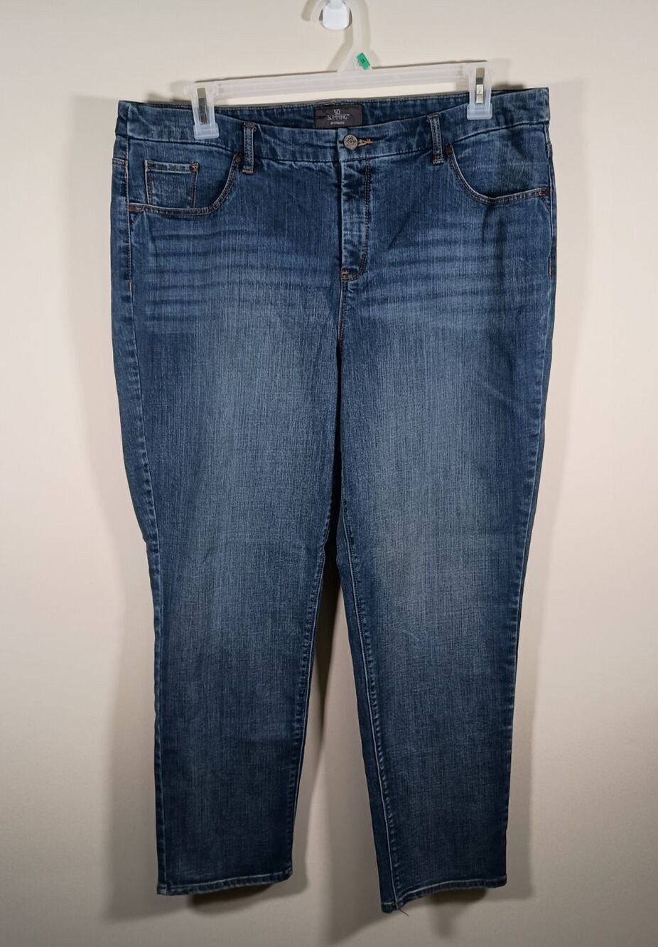 Chicos So Slimming Jeans Straight Leg Medium Wash Womens Plus Size 3 16